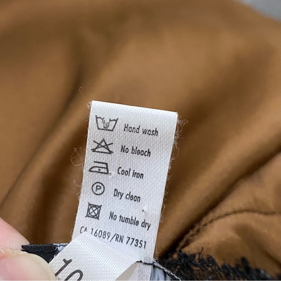 COSABELLA Brown Satin Black Lace Slip Top Size M Made in Italy - Picture 12 of 13